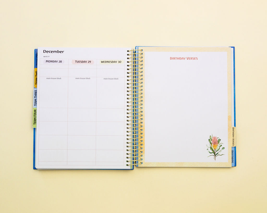 2026 Kingfisher Waldorf Teacher Planner