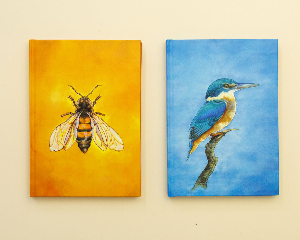 A4 Kingfisher Luxury Lined Notebook